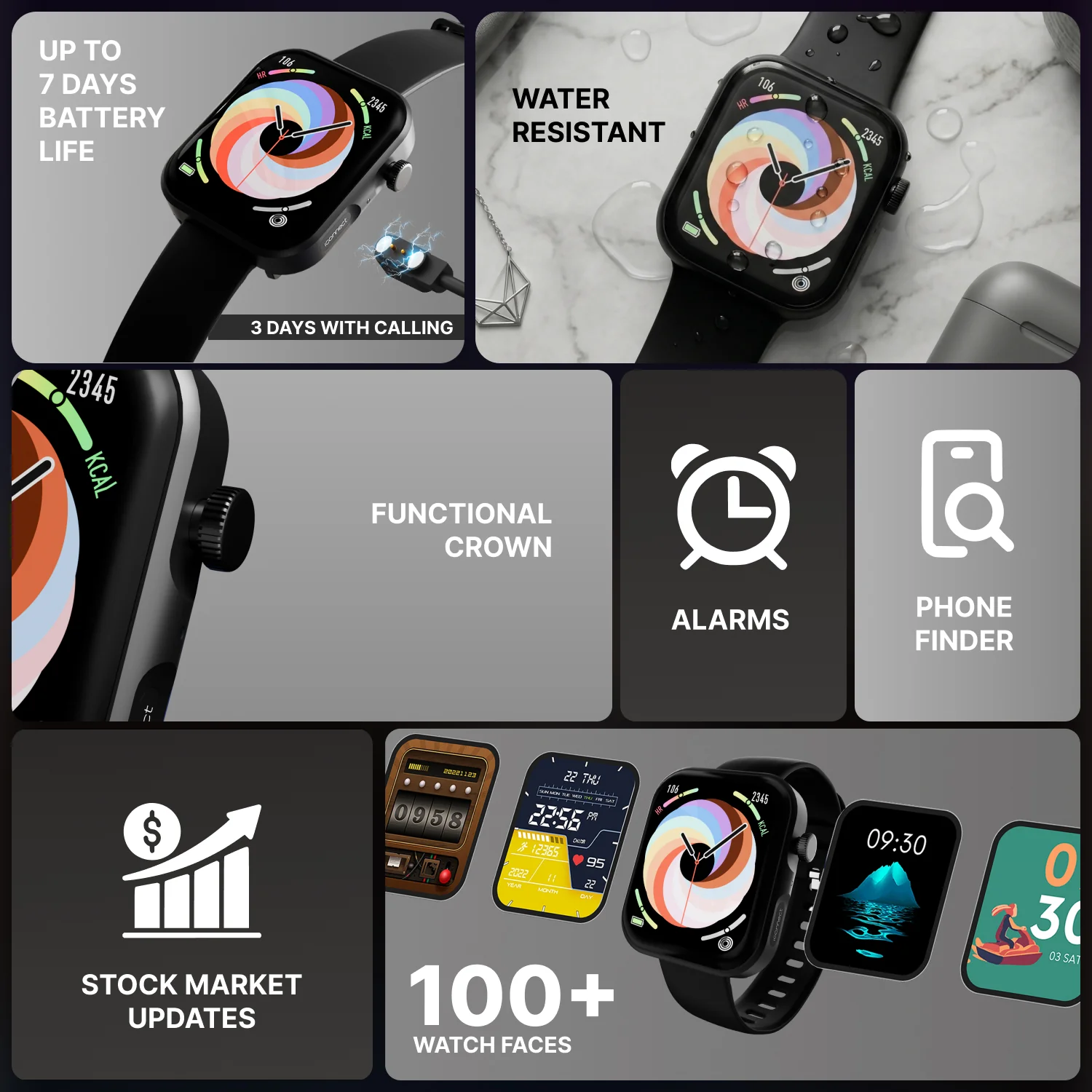 TIMEX iConnect Alpha 1.83 inch TFT Display BT Calling Smartwatch - TWIXW1700T - Image 4