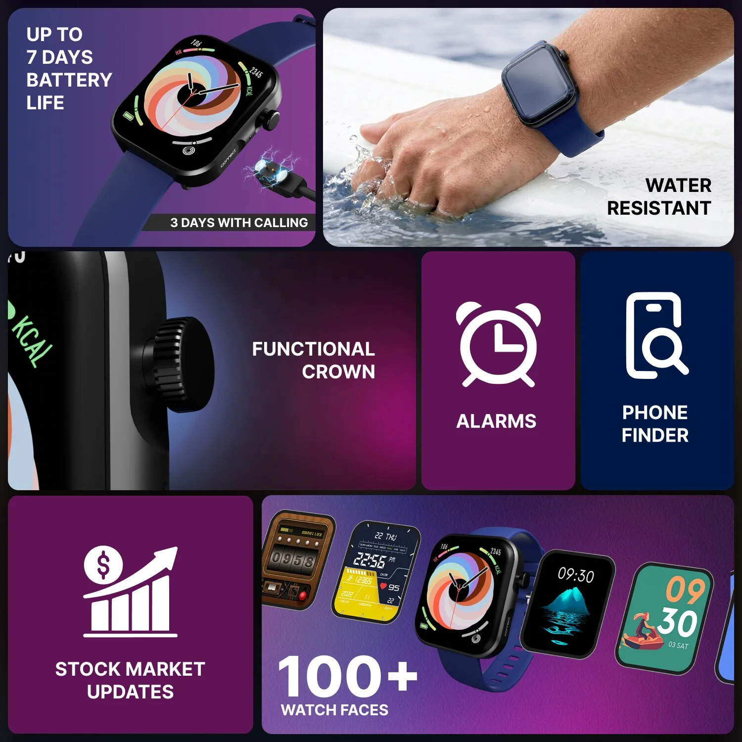 TIMEX iConnect Alpha 1.83 inch TFT Display BT Calling Smartwatch - TWIXW1702T - Image 6