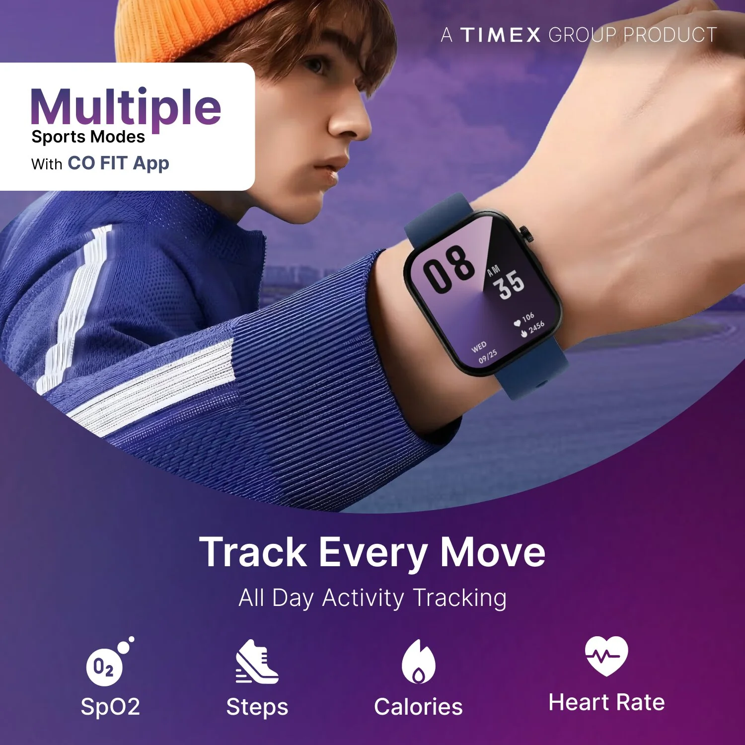 TIMEX iConnect Alpha 1.83 inch TFT Display BT Calling Smartwatch - TWIXW1702T - Image 7