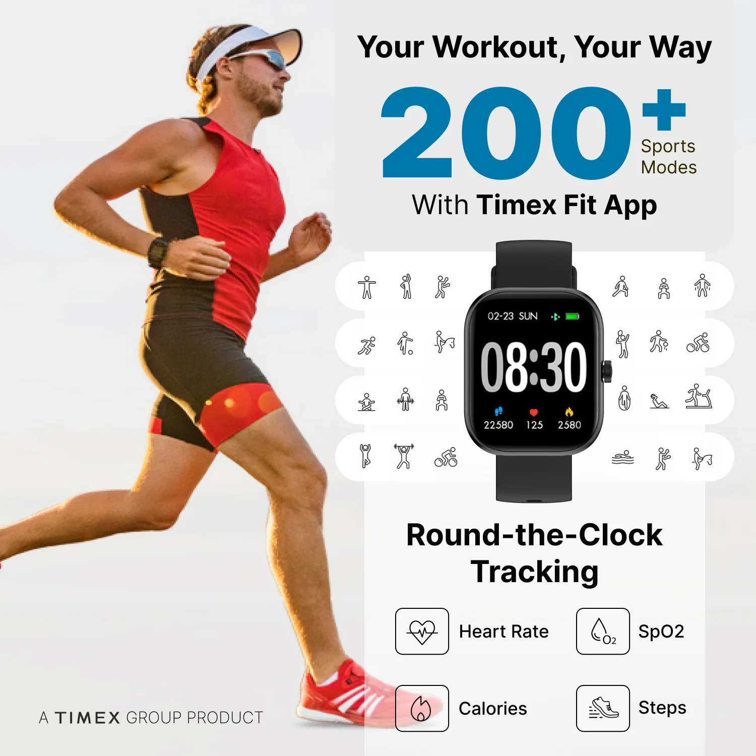 Timex iConnect Arc 2.01 inches (5.1 cm) Display with BT Calling Smartwatch For Unisex - TWIXW1400T - Image 6