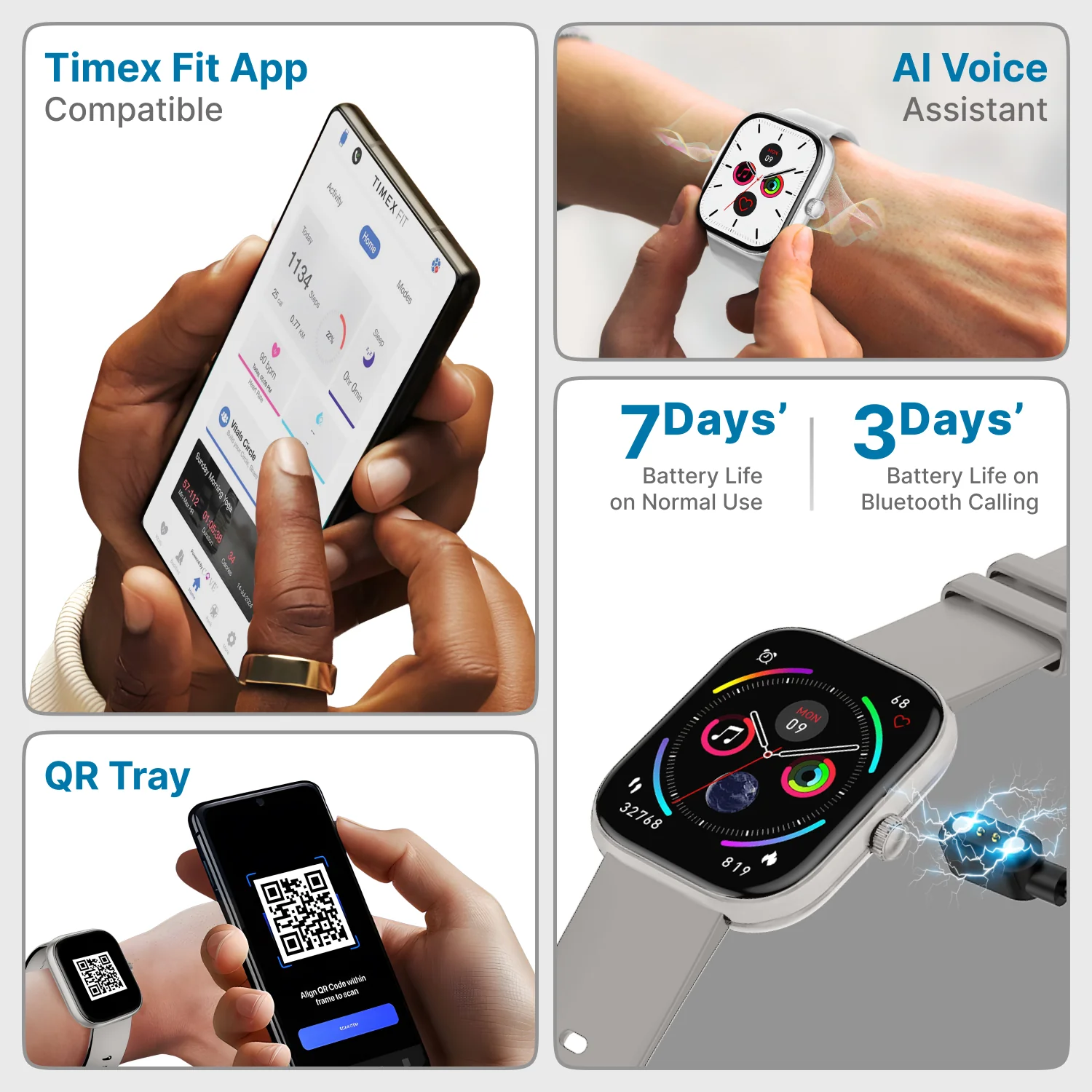 Timex iConnect Arc 2.01 inches (5.1 cm) Display with BT Calling Smartwatch For Unisex - TWIXW1402T - Image 12