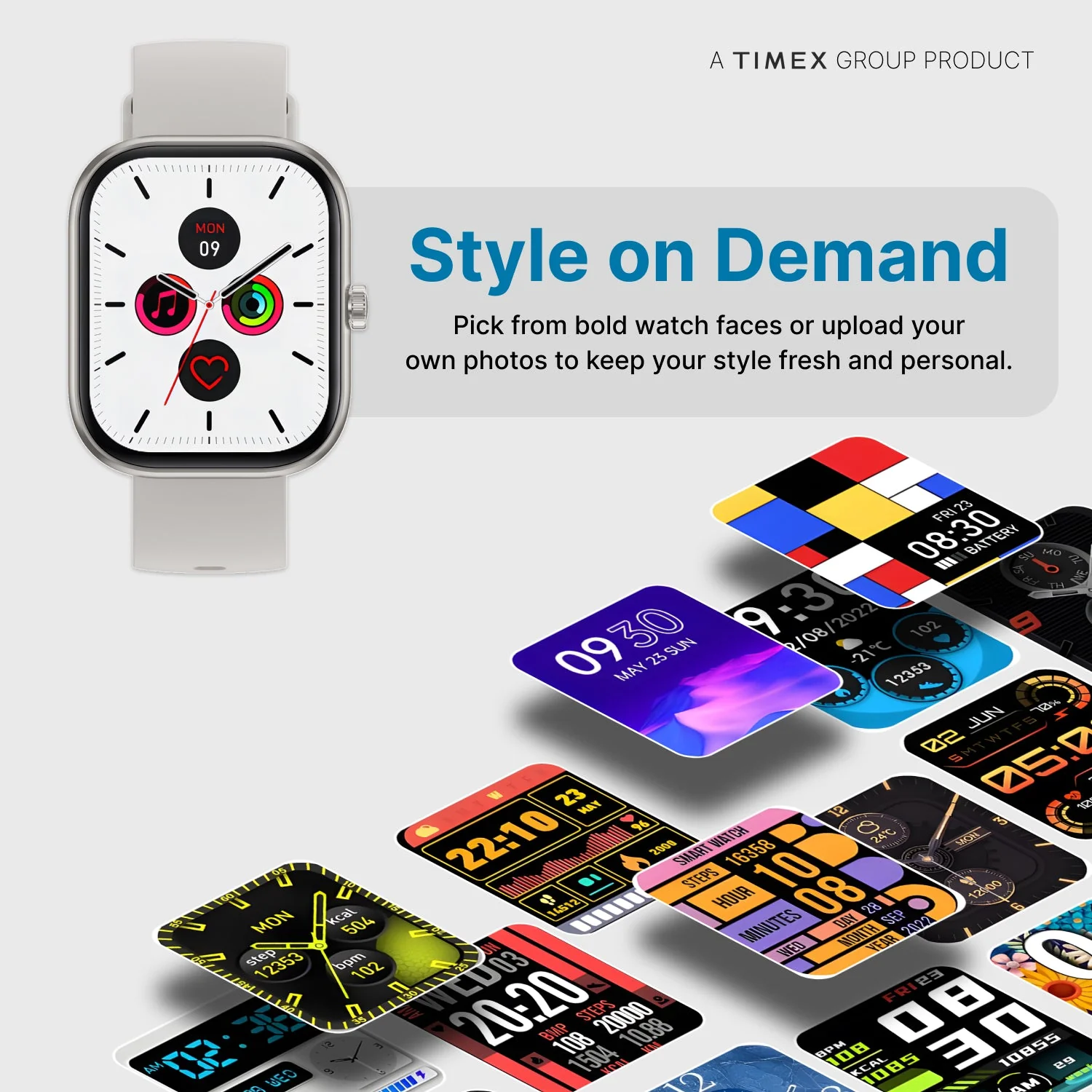 Timex iConnect Arc 2.01 inches (5.1 cm) Display with BT Calling Smartwatch For Unisex - TWIXW1402T - Image 7