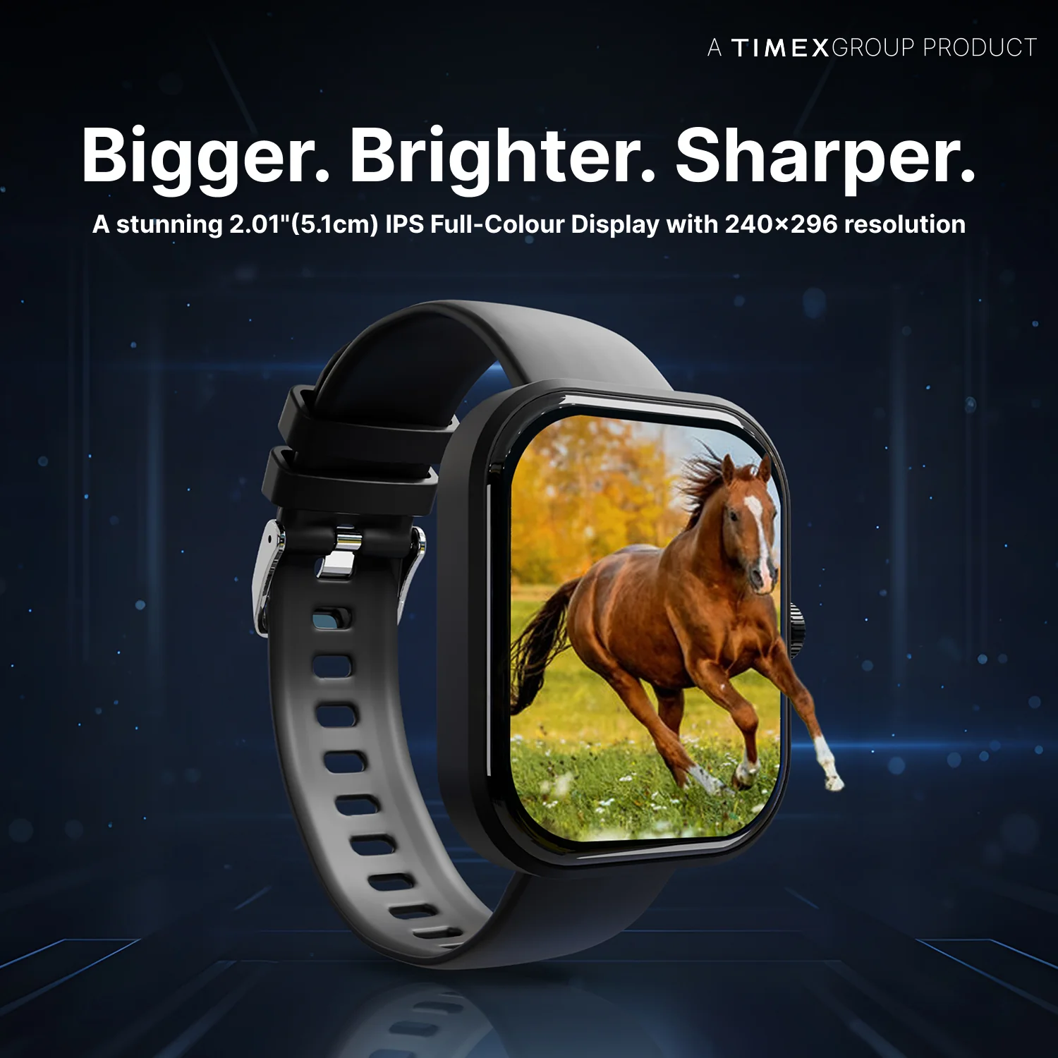 TIMEX iConnect Arc+ Smartwatch with 2.01 Inch IPS Display with  BT Calling Smartwatch for Unisex - TWIXW1600T - Image 3