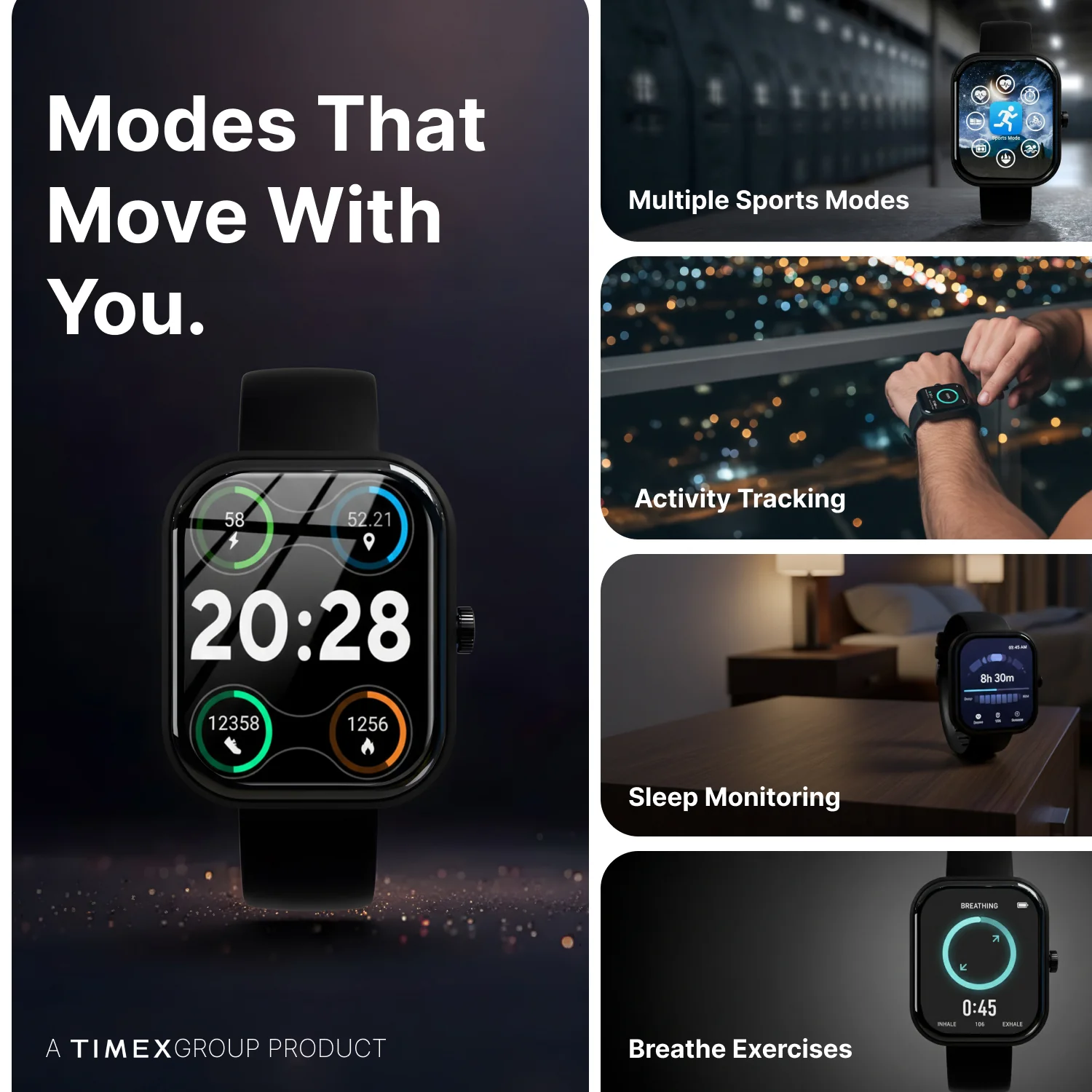 TIMEX iConnect Arc+ Smartwatch with 2.01 Inch IPS Display with  BT Calling Smartwatch for Unisex - TWIXW1600T - Image 5