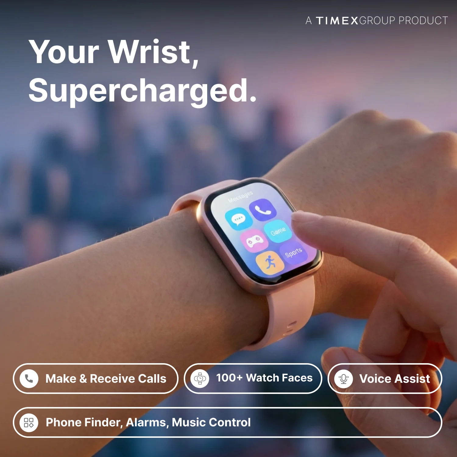 TIMEX iConnect Arc+ Smartwatch with 2.01 Inch IPS Display with  BT Calling Smartwatch for Unisex - TWIXW1601T - Image 2