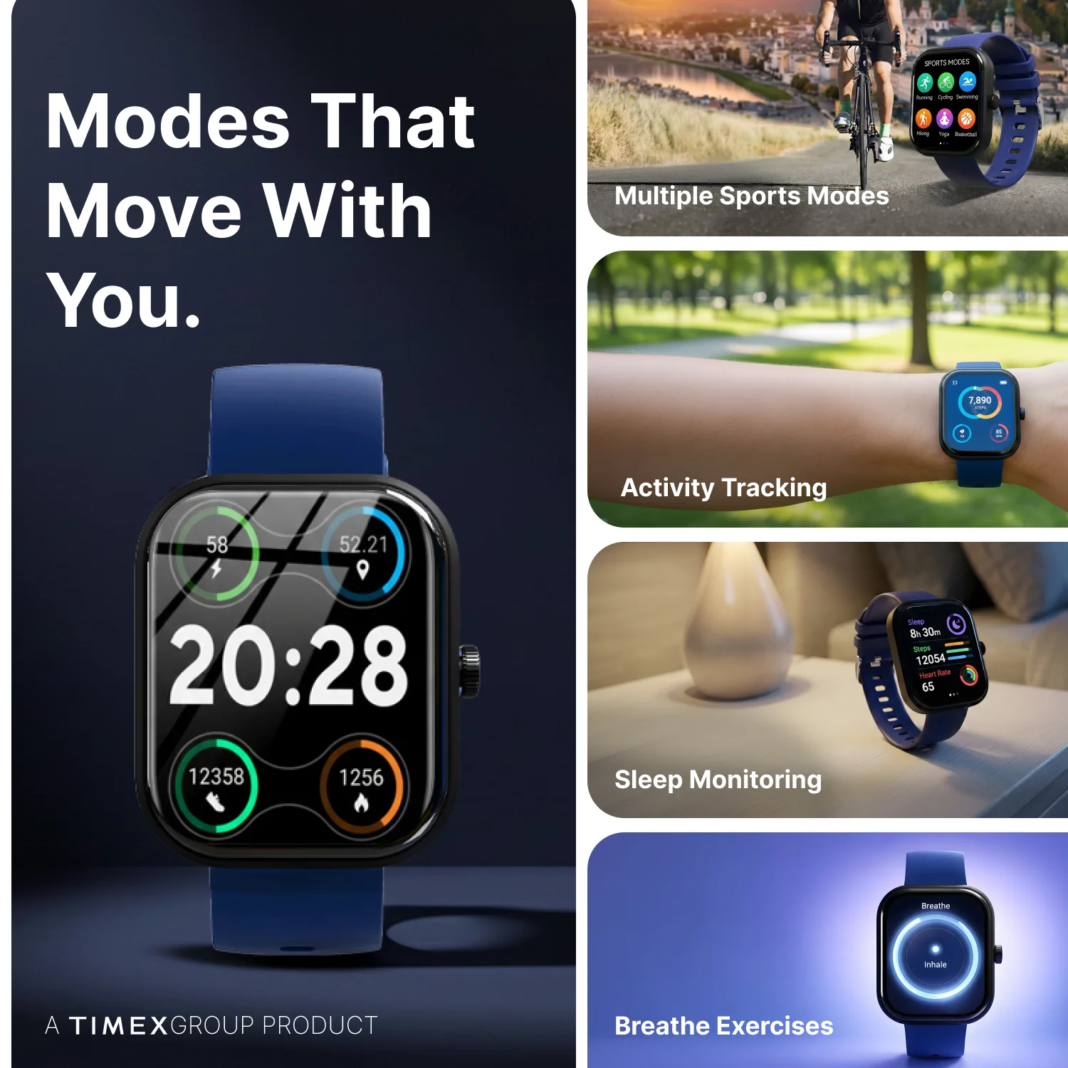 TIMEX iConnect Arc+ Smartwatch with 2.01 Inch IPS Display with  BT Calling Smartwatch for Unisex - TWIXW1602T - Image 5