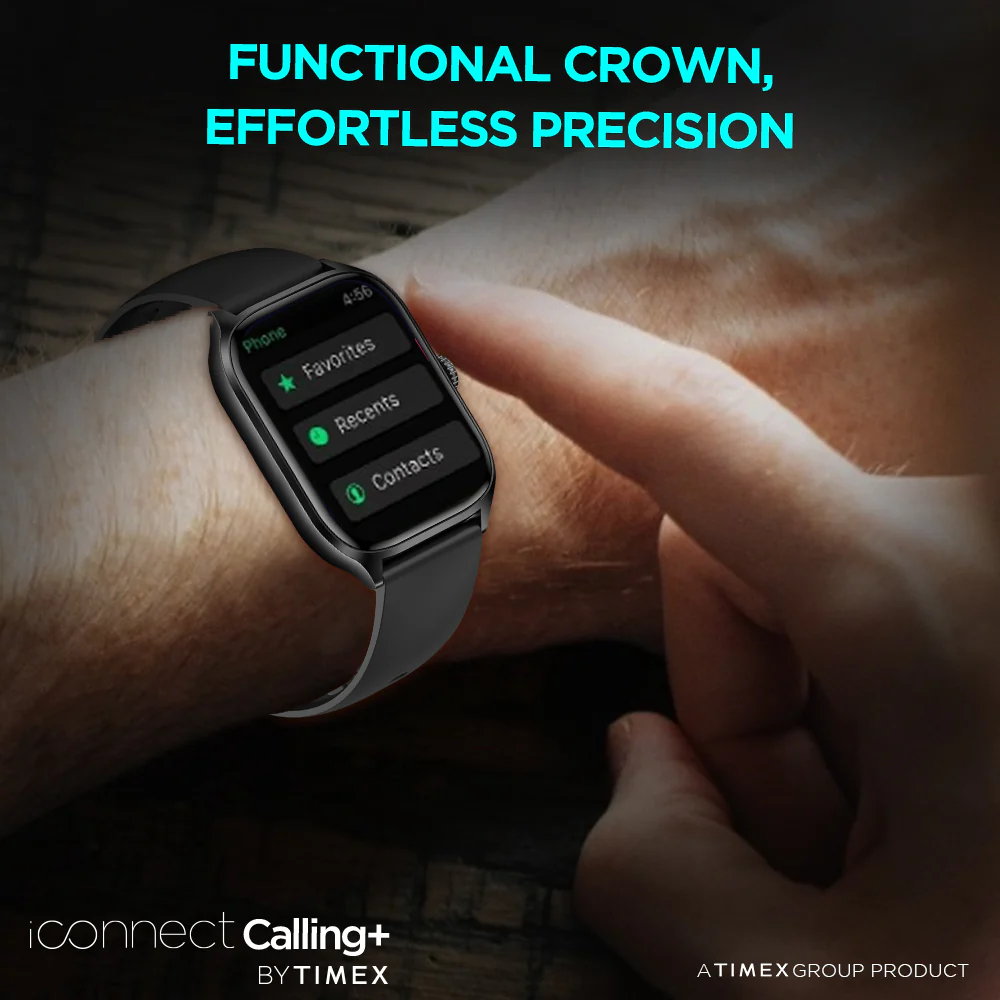 Timex IConnect Calling 2.01 inches (5.10 cm) TFT Display With 240x296 Pixel Resolution|Functional Crown|Bluetooth Calling|AI Voice Assist - TWIXW500T - Image 6