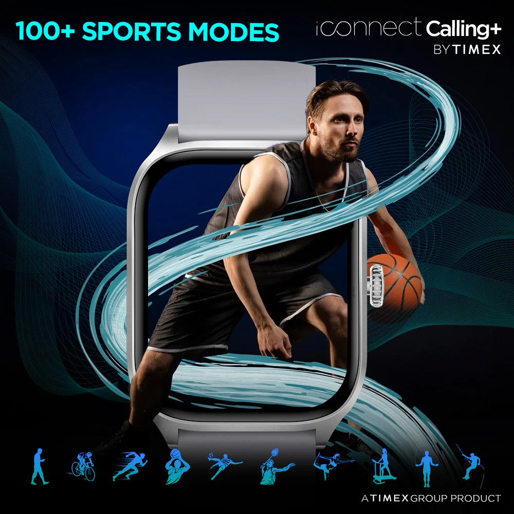 Timex iConnect Calling 2.01(5.10 cm) TFT Display with Functional Crown|Bluetooth Calling|AI Voice Assist|100 Sports Modes - TWIXW502T - Image 2