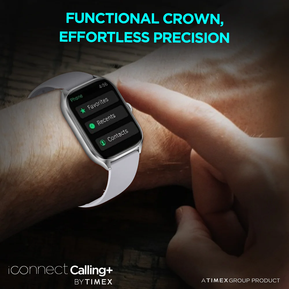 Timex iConnect Calling 2.01(5.10 cm) TFT Display with Functional Crown|Bluetooth Calling|AI Voice Assist|100 Sports Modes - TWIXW502T - Image 5