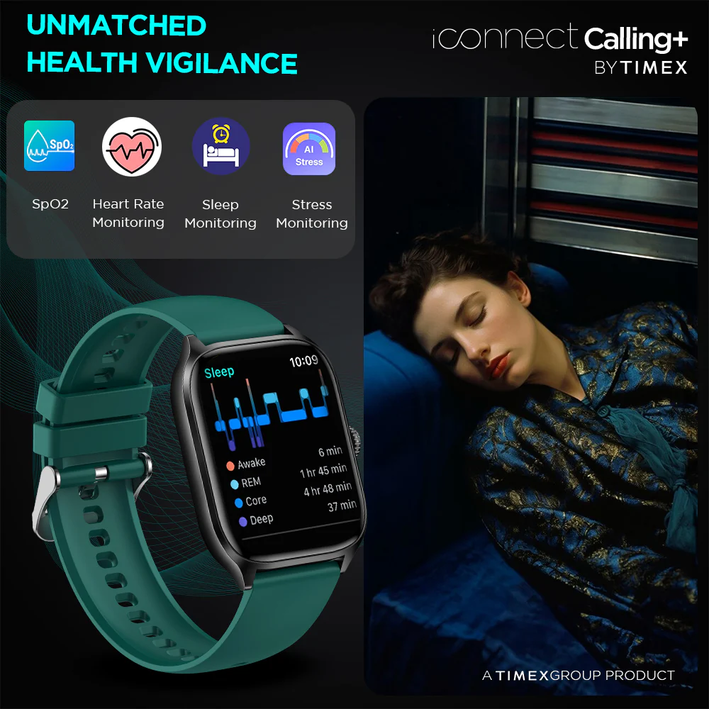 Timex IConnect Calling 2.01(5.10 cm) TFT Display With Bluetooth Calling | Versatile Activity Tracker With 100 Sports Modes smartwatch-TWIXW505T - Image 4