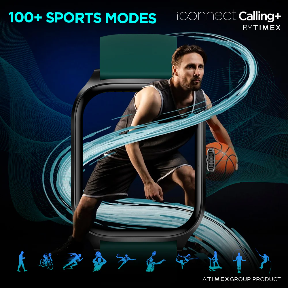Timex IConnect Calling 2.01(5.10 cm) TFT Display With Bluetooth Calling | Versatile Activity Tracker With 100 Sports Modes smartwatch-TWIXW505T - Image 6
