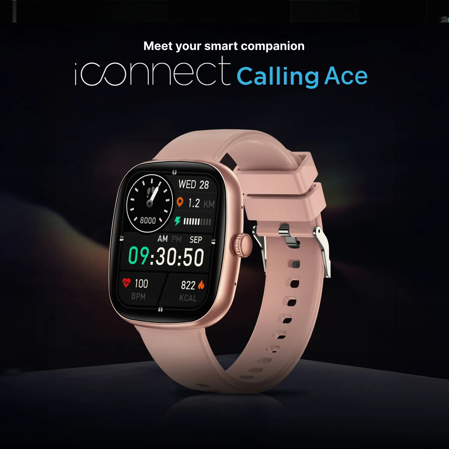 Timex iConnect Calling Ace 1.83 inches (4.64 cm) Display with Functional Crown and BT Calling Smartwatch For Unisex - TWIXW1101T - Image 3