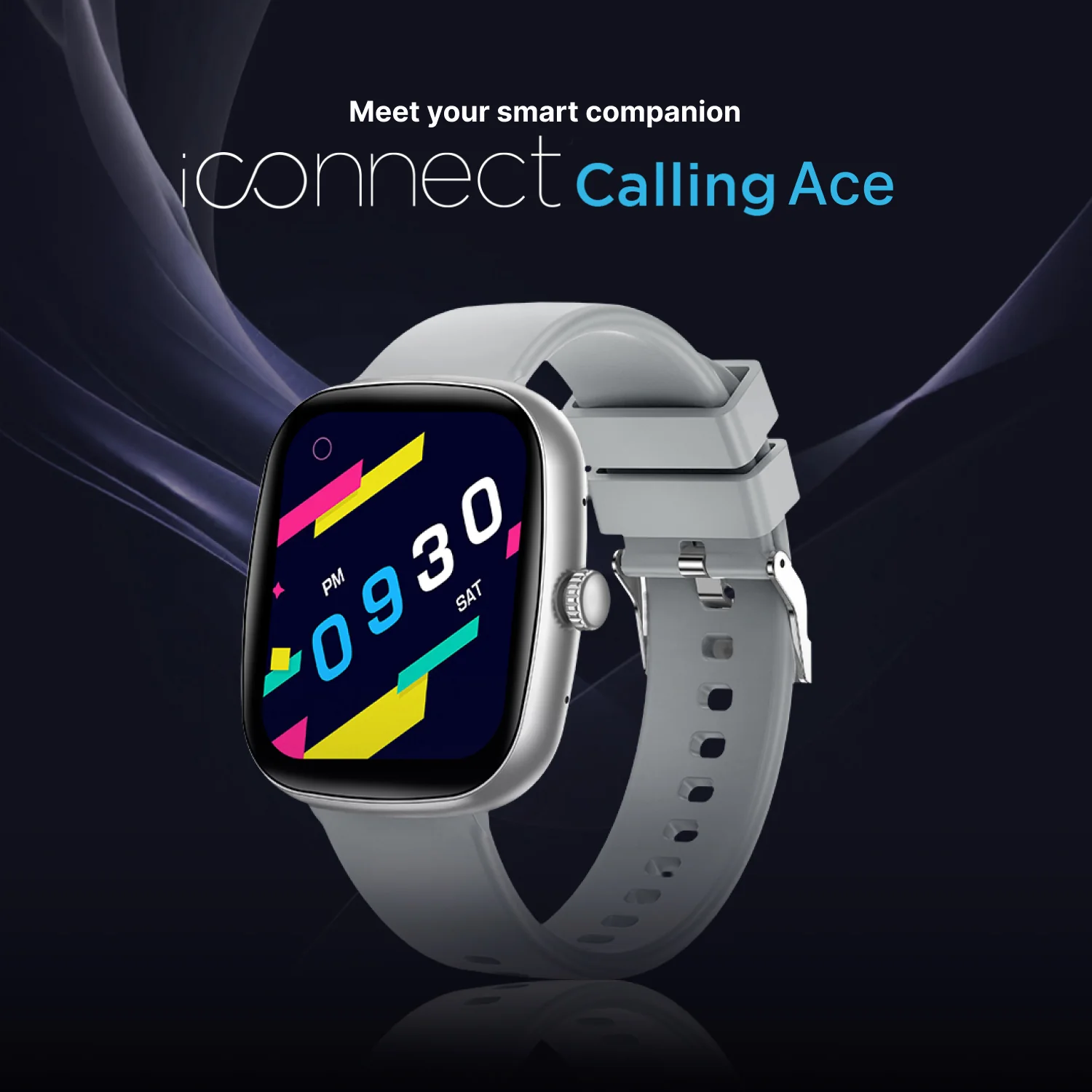Timex iConnect Calling Ace 1.83 inches (4.64 cm) Display with Functional Crown and BT Calling Smartwatch For Unisex - TWIXW1102T - Image 3
