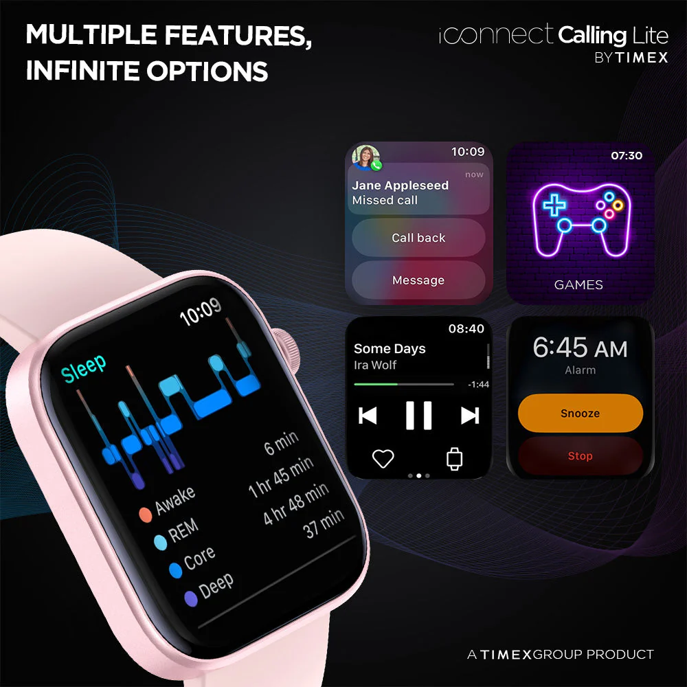 Timex iConnect Calling Lite 1.83(4.6cm) Display BT Calling Smartwatch For Unisex - TWIXW600T - Image 6