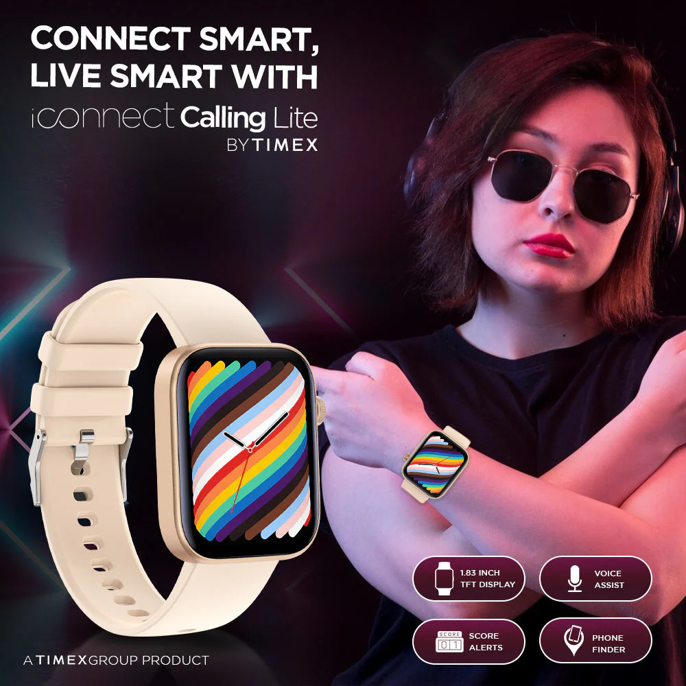 Timex iConnect Calling Lite 1.83 inches (4.6cm) Display BT Calling Smartwatch For Unisex - TWIXW601T - Image 2