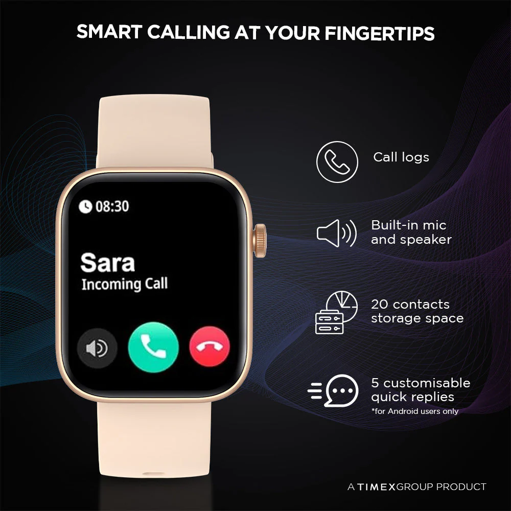 Timex iConnect Calling Lite 1.83 inches (4.6cm) Display BT Calling Smartwatch For Unisex - TWIXW601T - Image 5