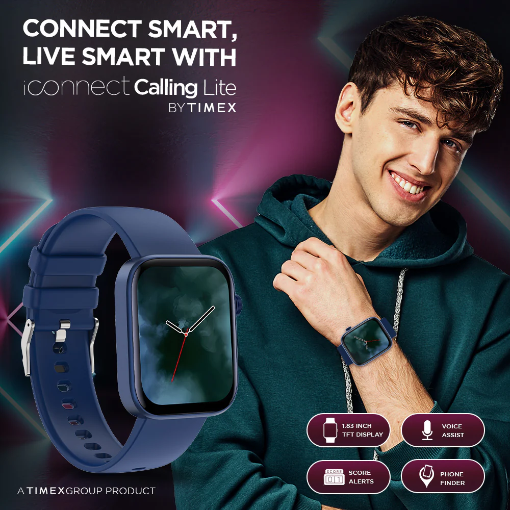 Timex iConnect Calling Lite 1.83(4.6cm) Display BT Calling Smartwatch For Unisex - TWIXW604T - Image 2