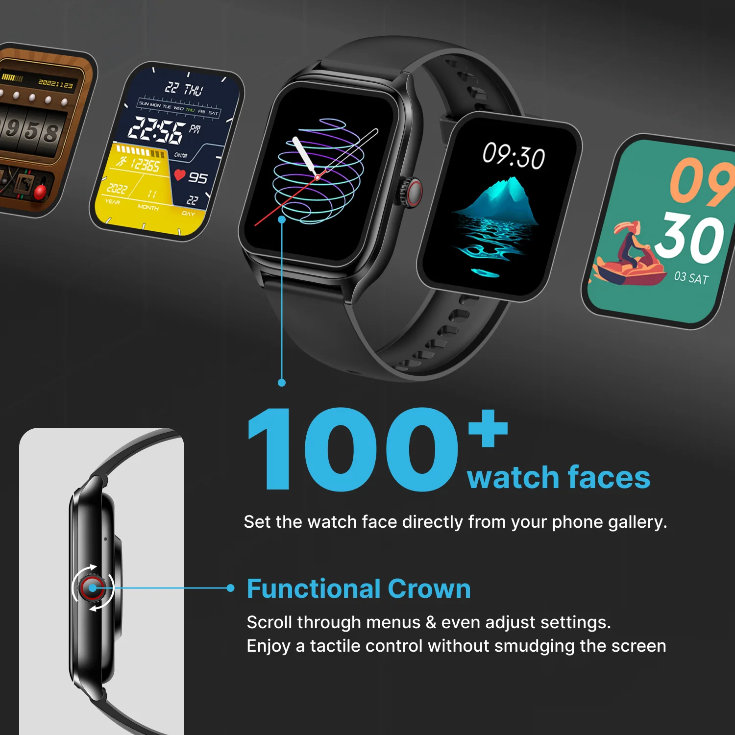 Timex iConnect Calling Max 2.01(5.1cm) Display with Functional Crown and BT Calling Smartwatch For Unisex - TWIXW1300T - Image 4