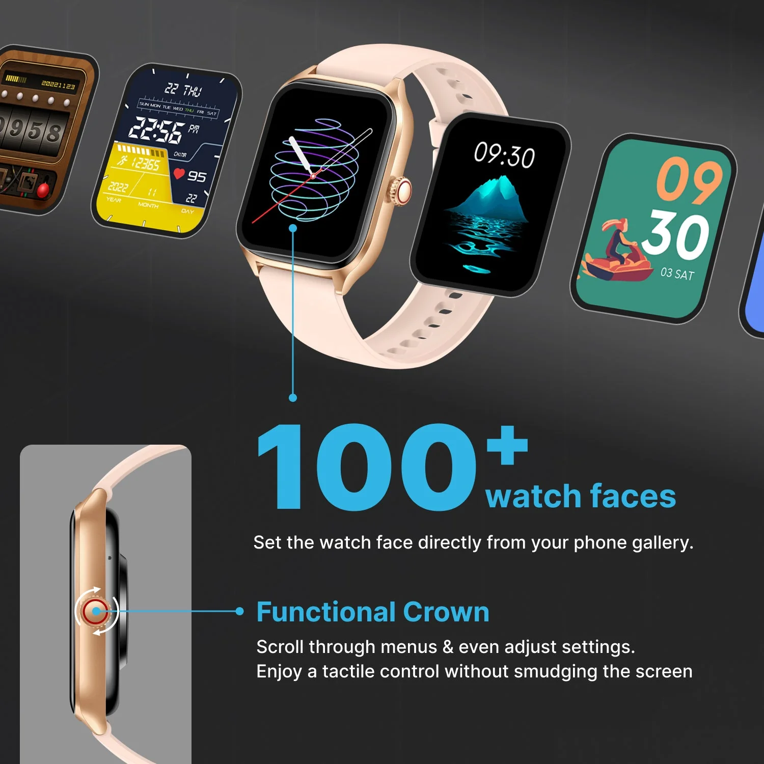Timex iConnect Calling Max 2.01(5.1cm) Display with Functional Crown and BT Calling Smartwatch For Unisex - TWIXW1301T - Image 5