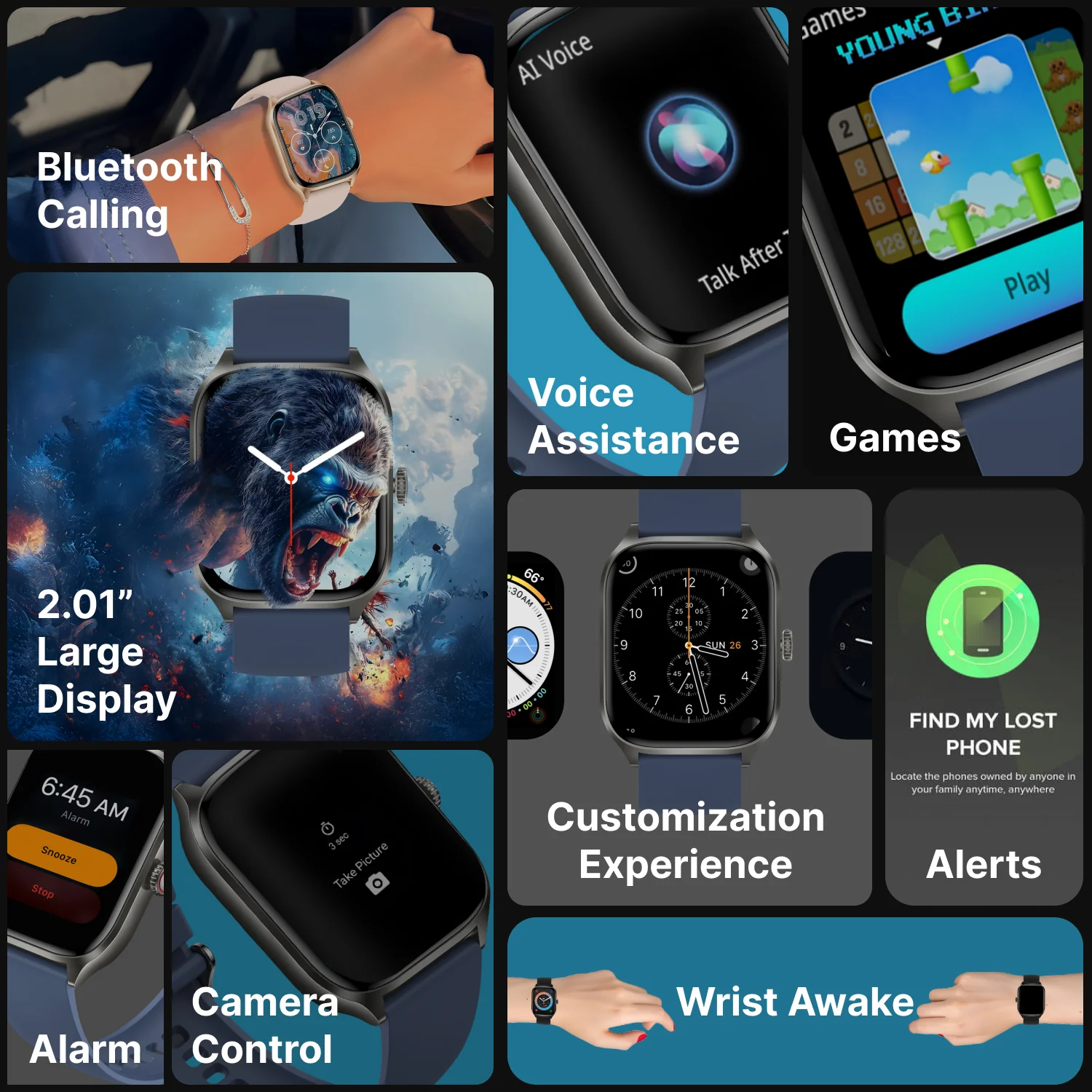 Timex iConnect Calling Max 2.01(5.1cm) Display with Functional Crown and BT Calling Smartwatch For Unisex - TWIXW1302T - Image 10