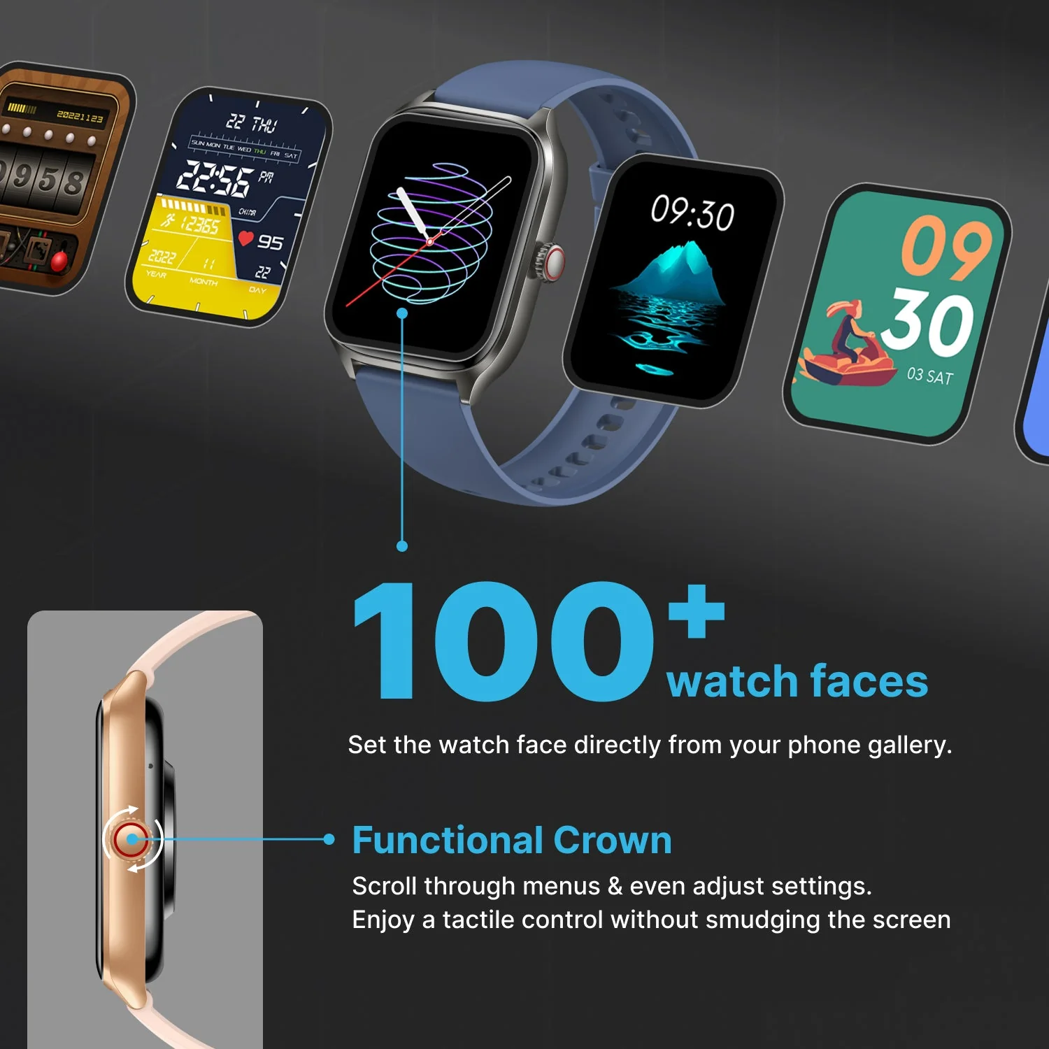 Timex iConnect Calling Max 2.01(5.1cm) Display with Functional Crown and BT Calling Smartwatch For Unisex - TWIXW1302T - Image 4