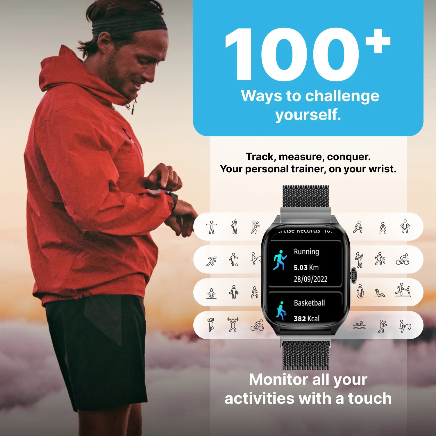 Timex iConnect Calling Max 2.01(5.1cm) Display with Functional Crown and BT Calling Smartwatch For Unisex - TWIXW1303T - Image 15