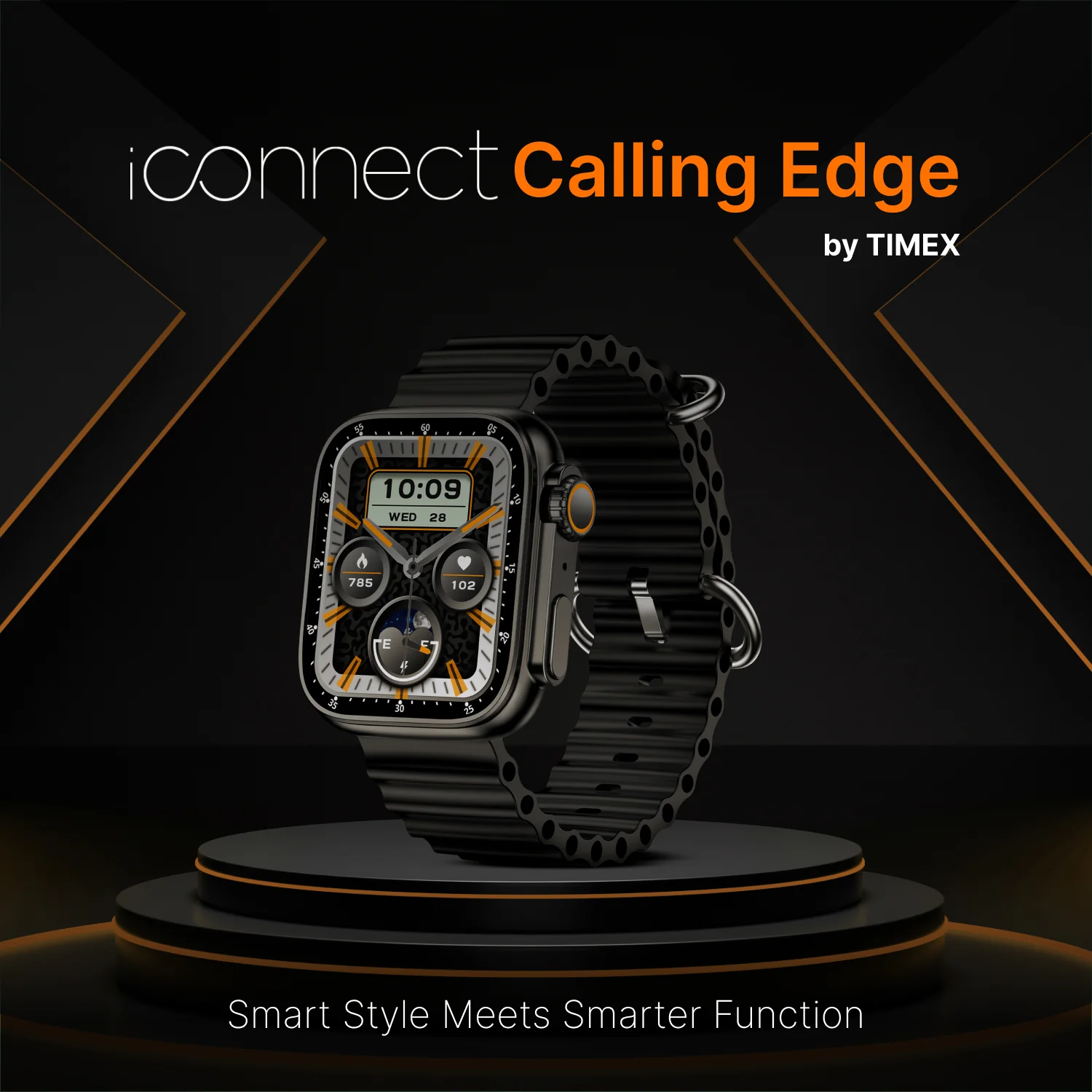 Timex iConnect Edge 1.83 inches (4.64 cm) Display with Functional Crown and BT Calling Smartwatch For Unisex - TWIXW700T - Image 3