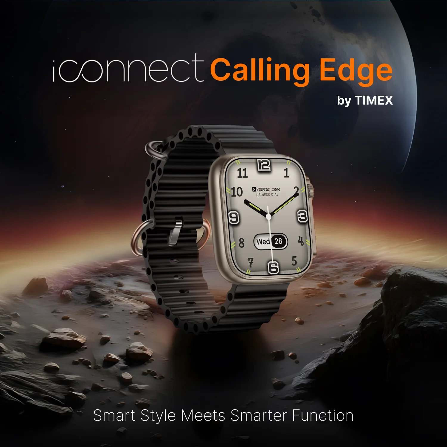 Timex iConnect Edge 1.83(4.64 cm) Display with Functional Crown and BT Calling Smartwatch For Unisex - TWIXW702T - Image 3