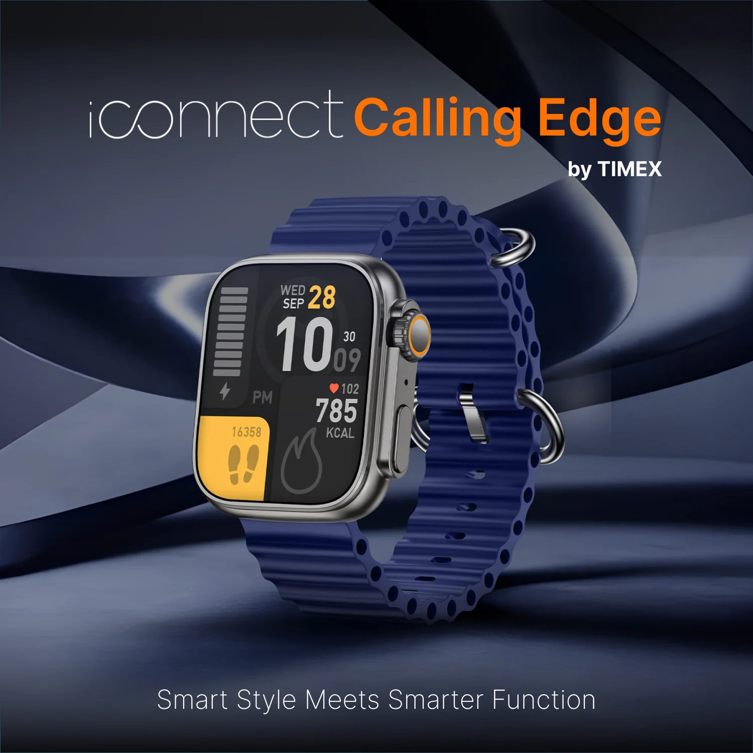 Timex iConnect Edge 1.83 inches (4.64 cm) Display with Functional Crown and BT Calling Smartwatch For Unisex - TWIXW703T - Image 3