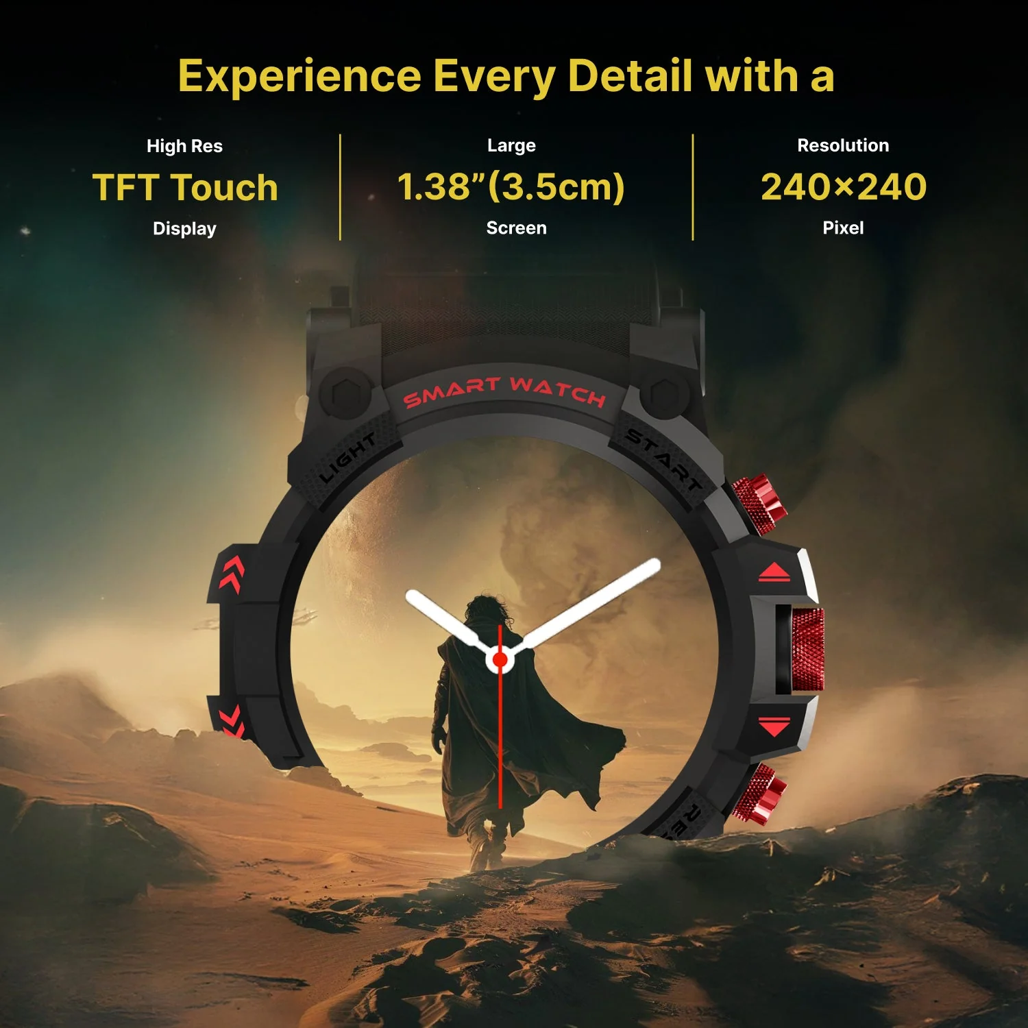 Timex iConnect Go 1.38 inches (3.50 cm) Display with Functional Crown and BT Calling Smartwatch For Unisex - TWIXW800T - Image 4