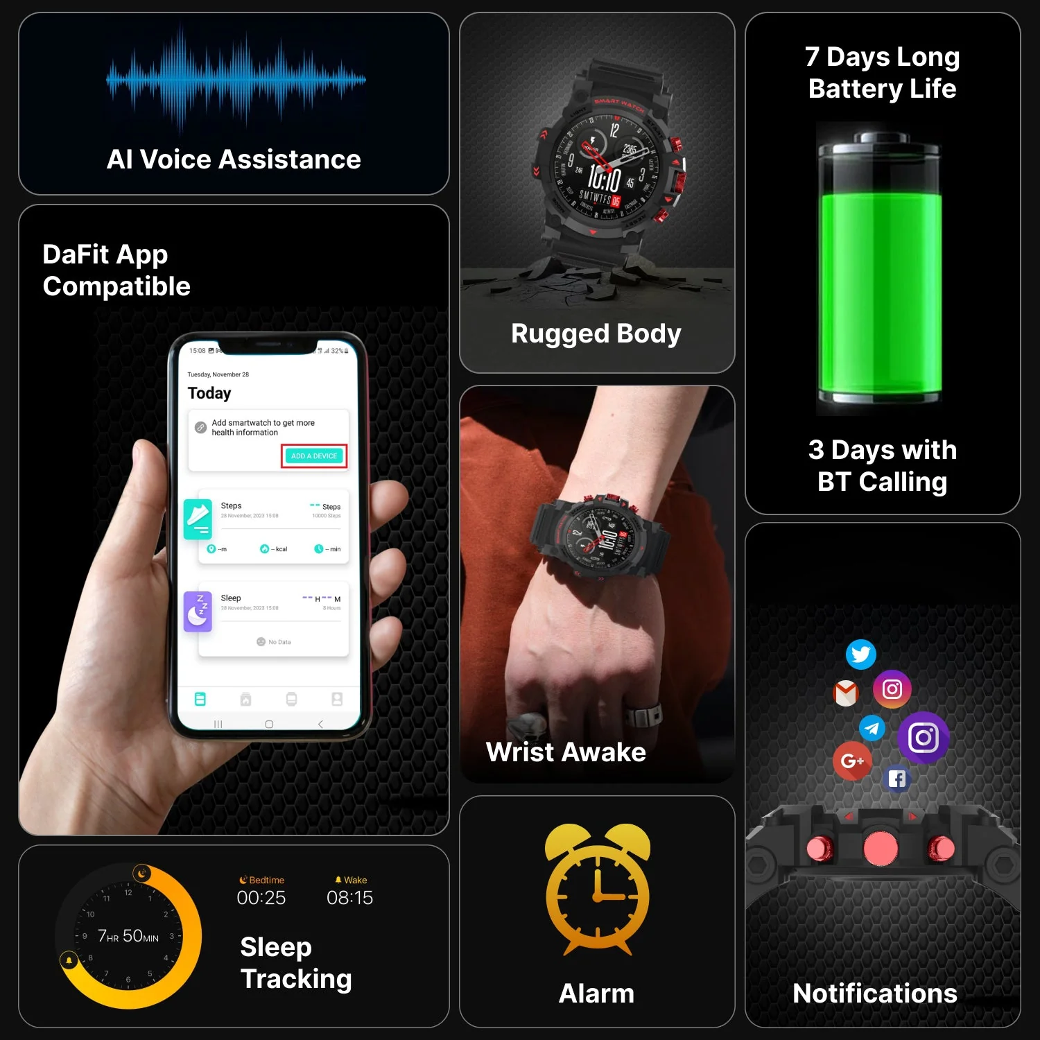 Timex iConnect Go 1.38 inches (3.50 cm) Display with Functional Crown and BT Calling Smartwatch For Unisex - TWIXW800T - Image 6