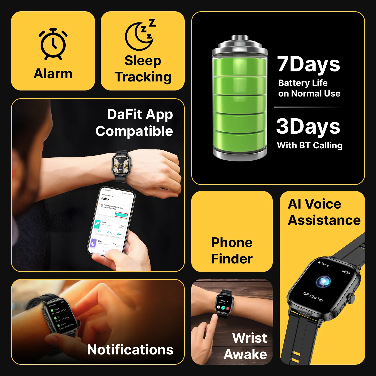 Timex iConnect Go+ 1.83 inches (4.64 cm) Display with Metallic Body and BT Calling Smartwatch For Unisex - TWIXW1000T - Image 8