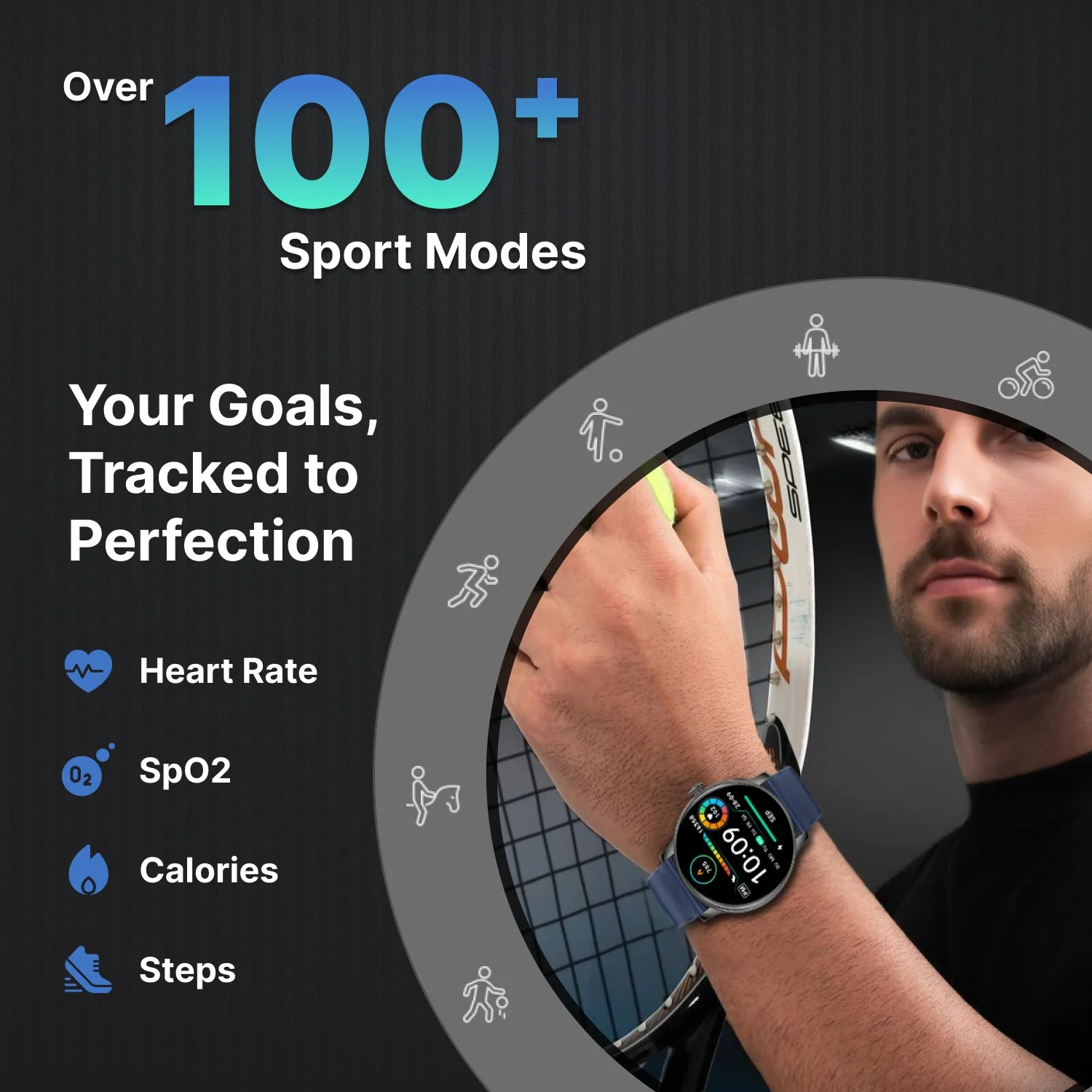 Timex iConnect Pro 1.38(3.50 cm) Display with Functional Crown and BT Calling Smartwatch For Unisex - TWIXW1202T - Image 4