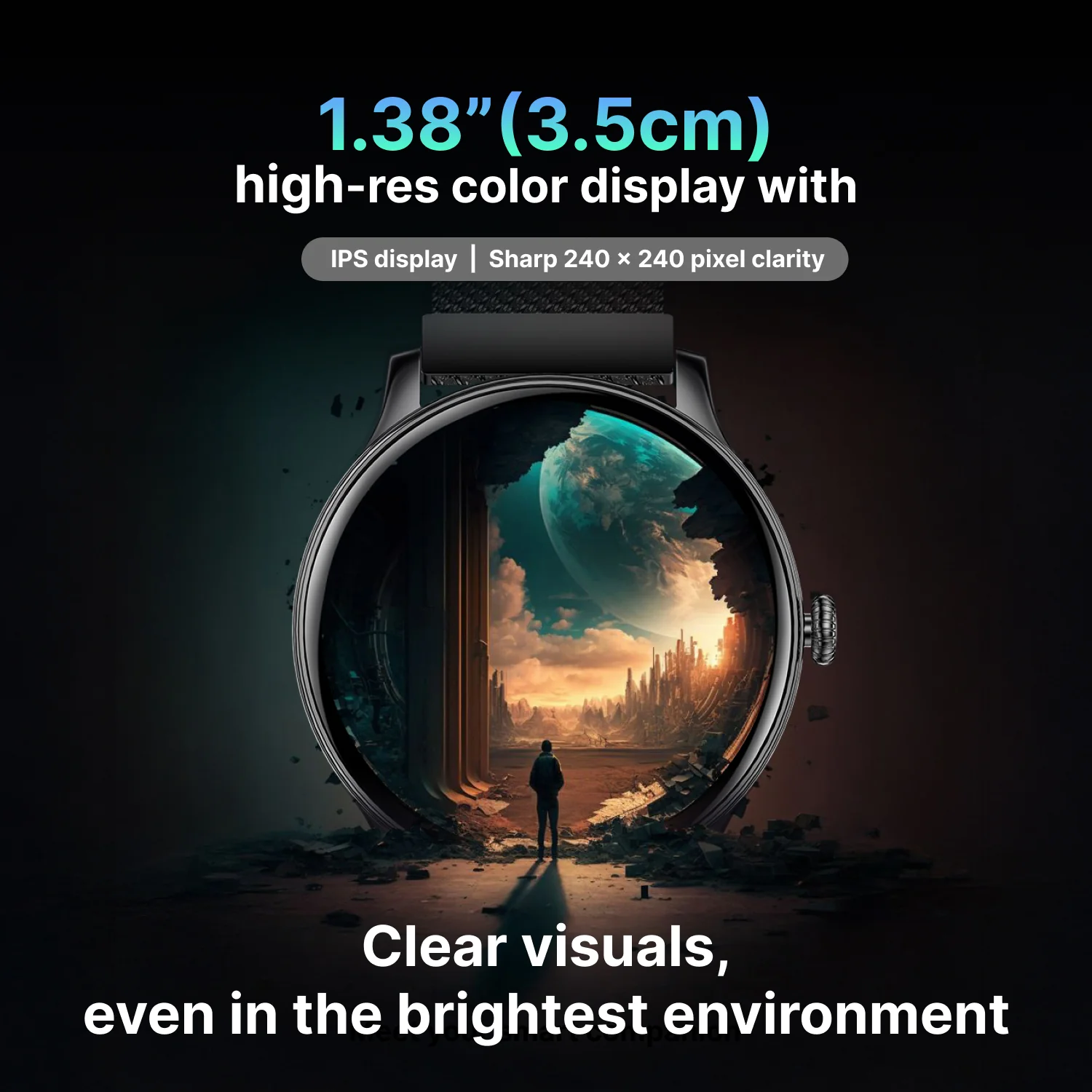 Timex iConnect Pro 1.38(3.50 cm) Display with Functional Crown and BT Calling Smartwatch For Unisex - TWIXW1203T - Image 11