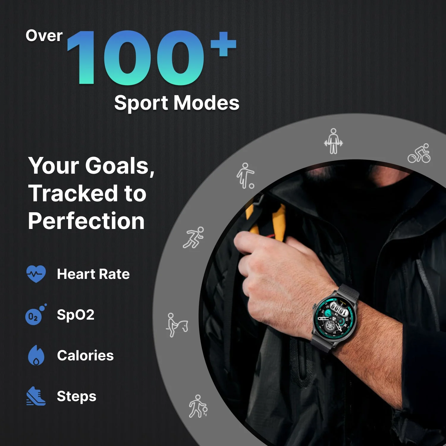 Timex iConnect Pro 1.38(3.50 cm) Display with Functional Crown and BT Calling Smartwatch For Unisex - TWIXW1203T - Image 4