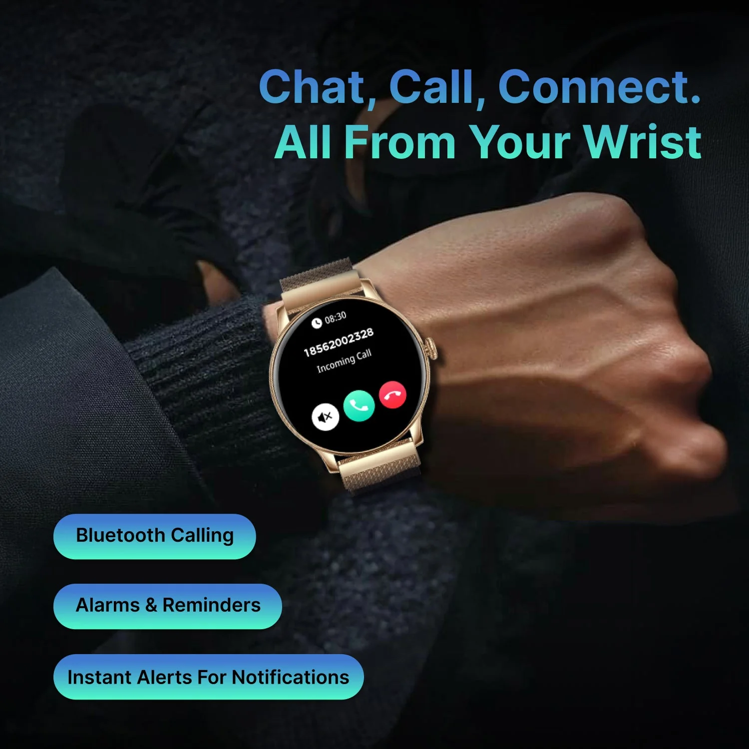 Timex iConnect Pro 1.38(3.50 cm) Display with Functional Crown and BT Calling Smartwatch For Unisex - TWIXW1204T - Image 5