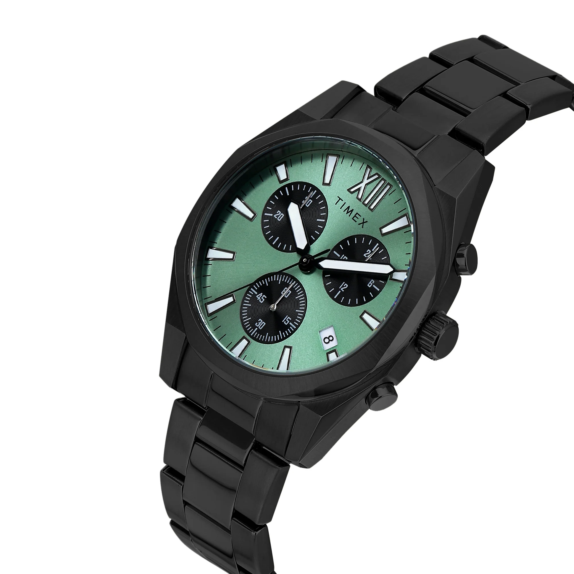 Timex Light Green Round Dial Analog Chronograph Men's Watch - TWEG296SMU07 - Image 2