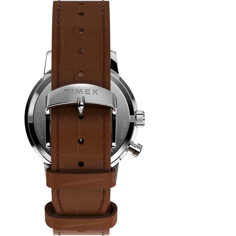 Marlin Moon Phase 40mm Leather Strap Watch - Image 4