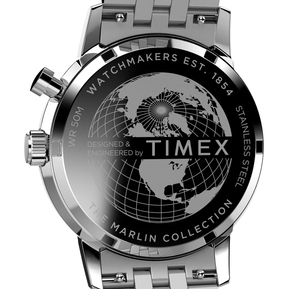Marlin Moon Phase 40mm Stainless Steel Bracelet Watch - Image 3