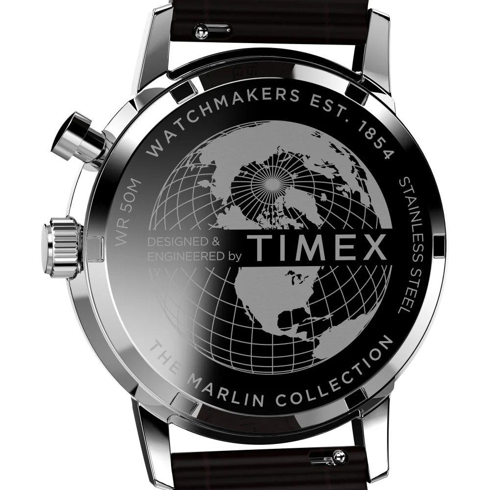 Marlin Moon Phase 40mm Leather Strap Watch - Image 3