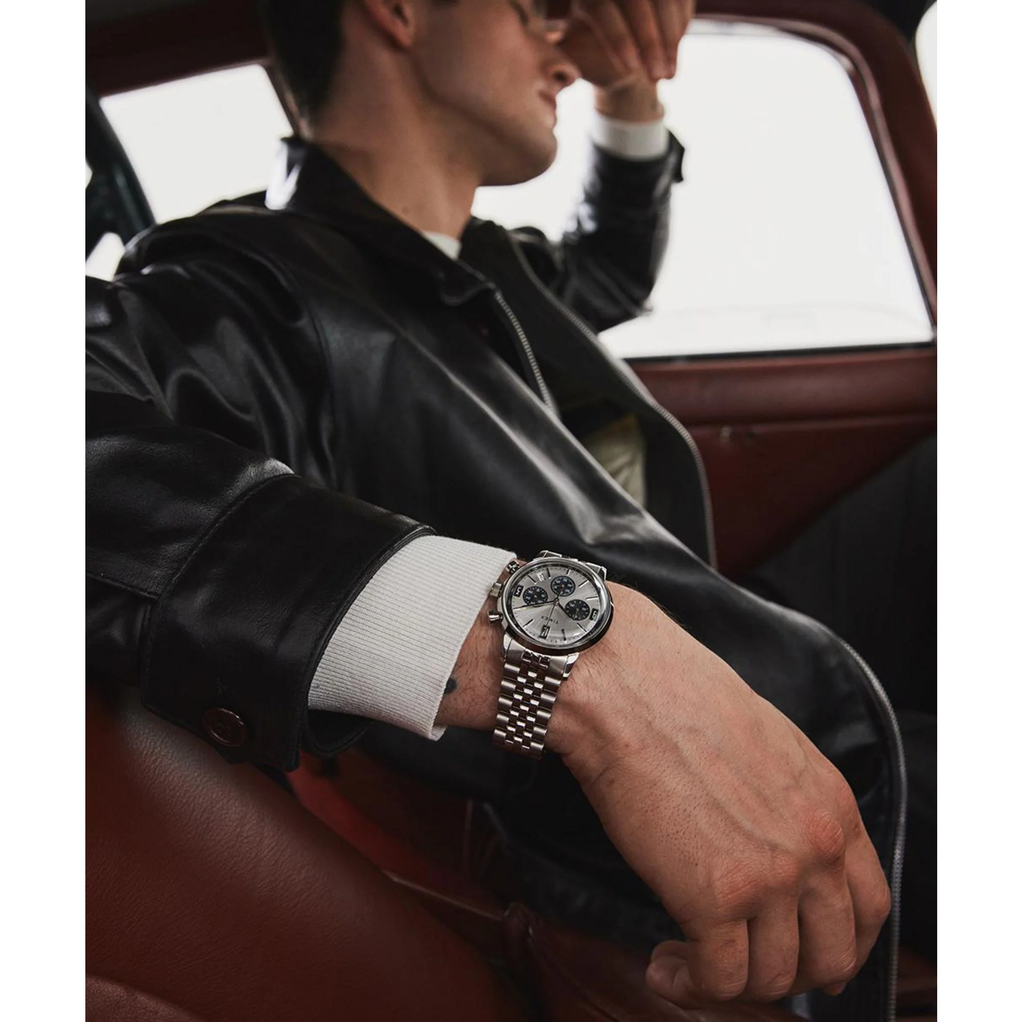 Marlin Chronograph Tachymeter 42mm Stainless Steel Bracelet Watch - Image 5