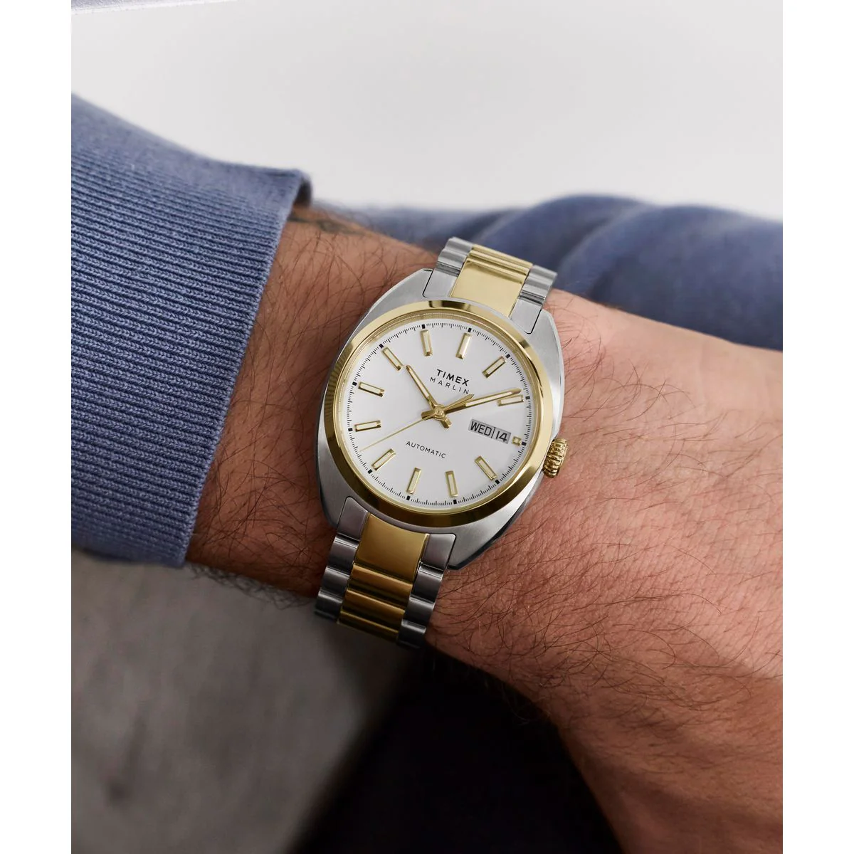 Timex Marlin Tonneau 37mm Silver Dial Mechanical Automatic Men Watch - TW2Y65100UJ - Image 7