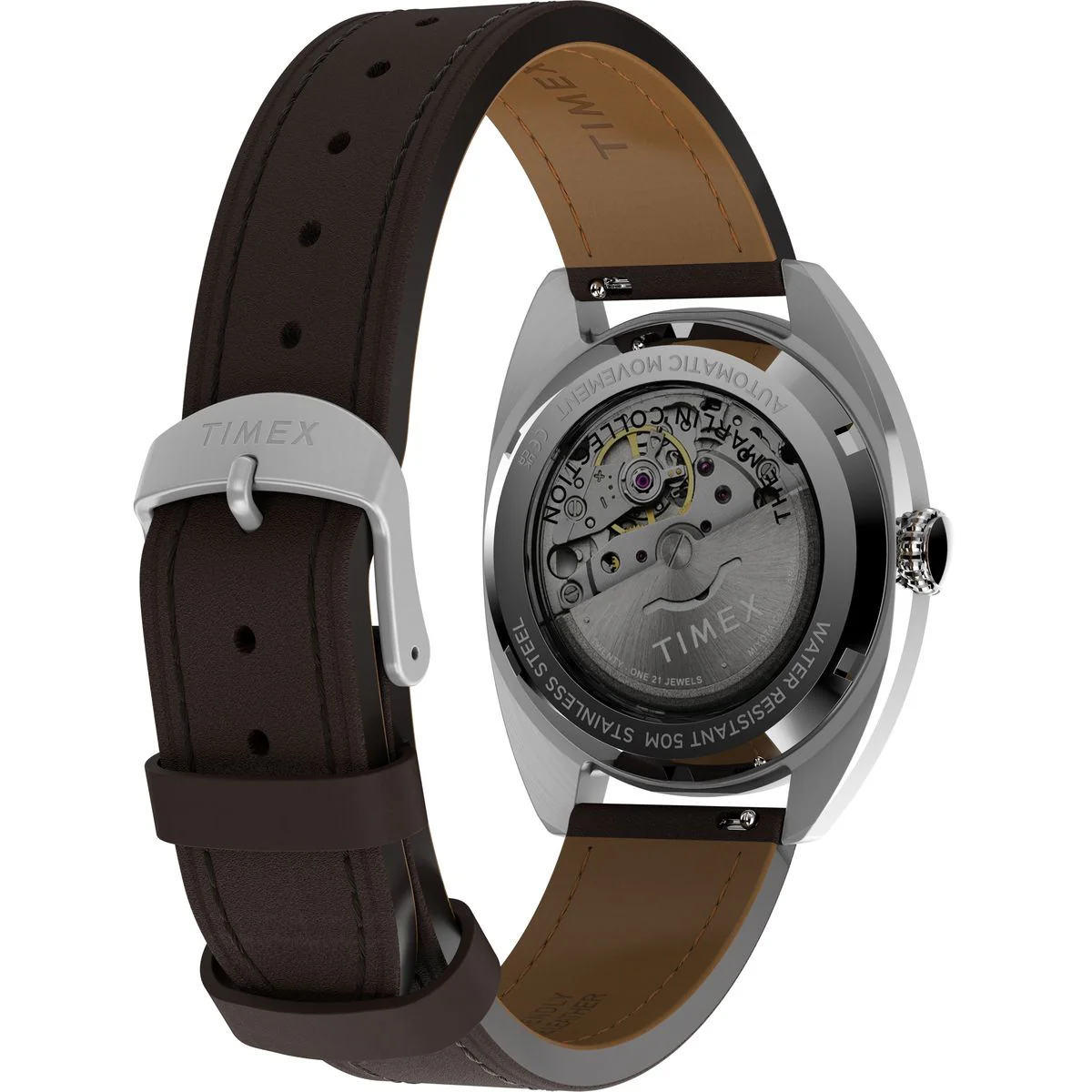 Timex Marlin Tonneau 37mm Silver Dial Mechanical Automatic Men Watch - TW2Y65200UJ - Image 5