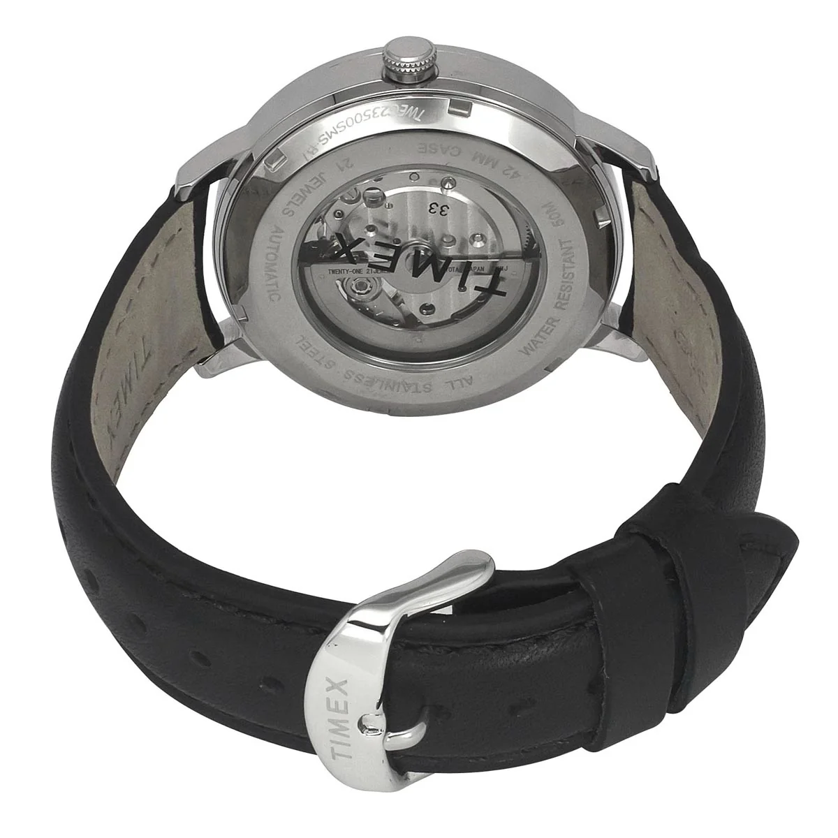 Timex Men Automatic Silver Round Stainless Steel Dial Watch- TWEG23500 - Image 5