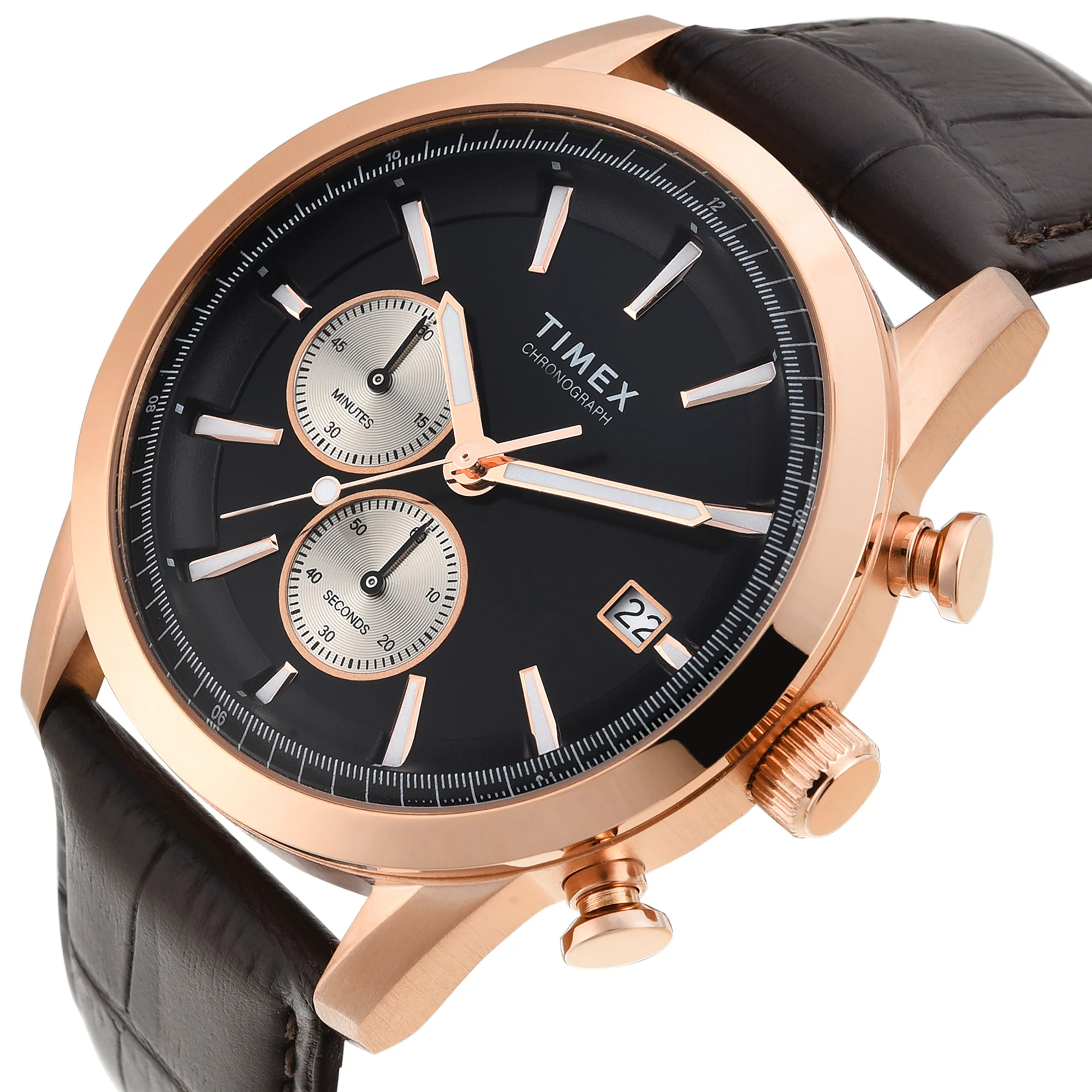 TIMEX Men Black Round Chronograph Dial Analog Watch - TWEG17612 - Image 2