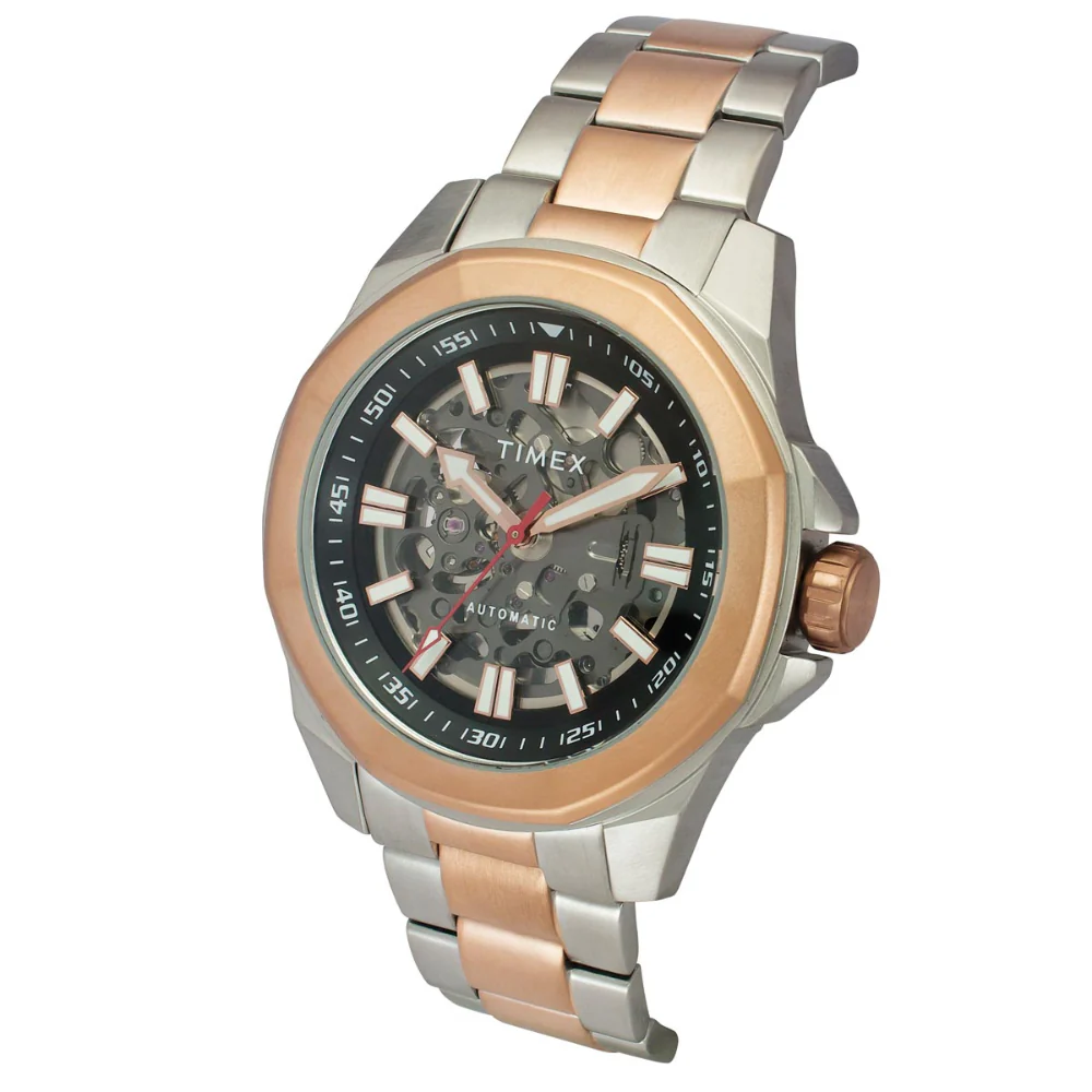 Timex Men Black Round Dial Analog Automatic Watch - TWEG24102 - Image 2