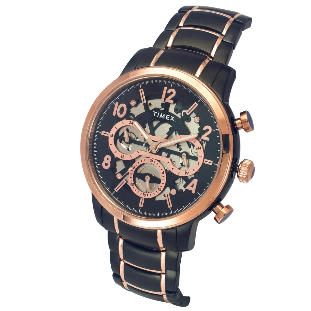 Timex Men Black Round Dial Analog Watch - TWEG20206 - Image 2