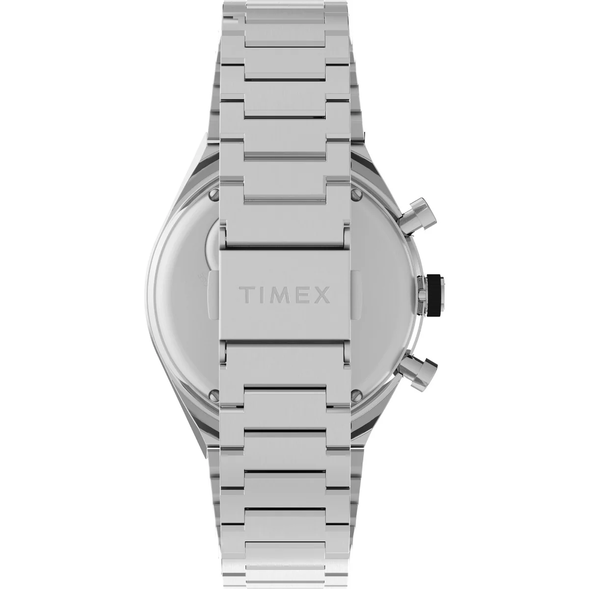 Q Timex 3-Time Zone Chronograph 40mm Stainless Steel Bracelet Watch - Image 3