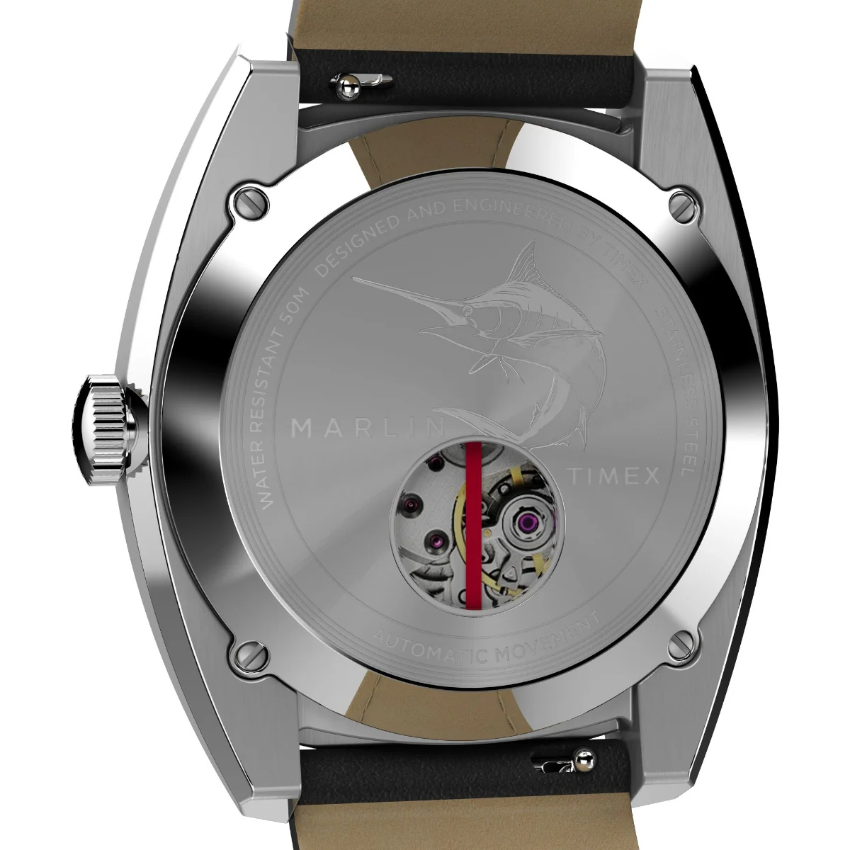 Marlin Sub-Dial Automatic 39mm Leather Strap Watch - Image 5