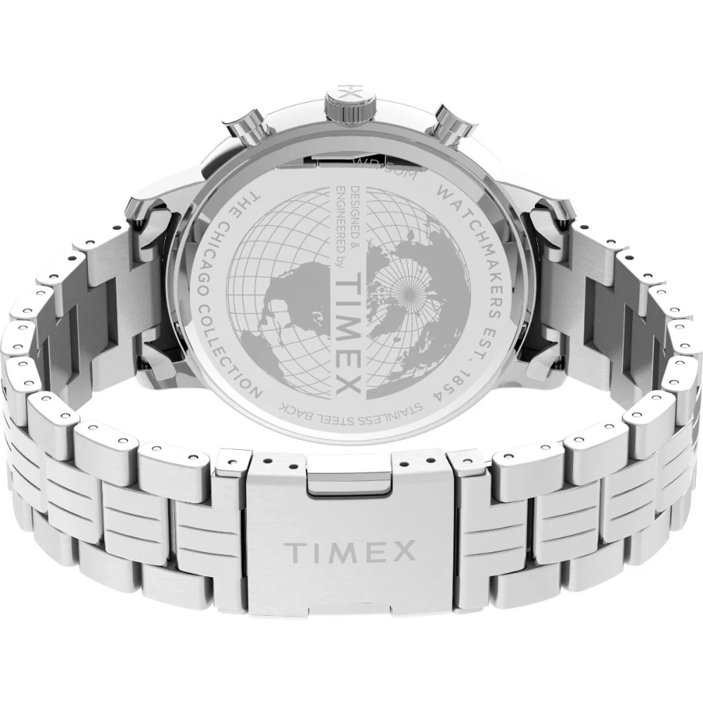 Chicago Chronograph 43mm Stainless Steel Bracelet Watch - Image 4